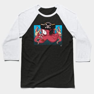 Octopus Pirate Baseball T-Shirt